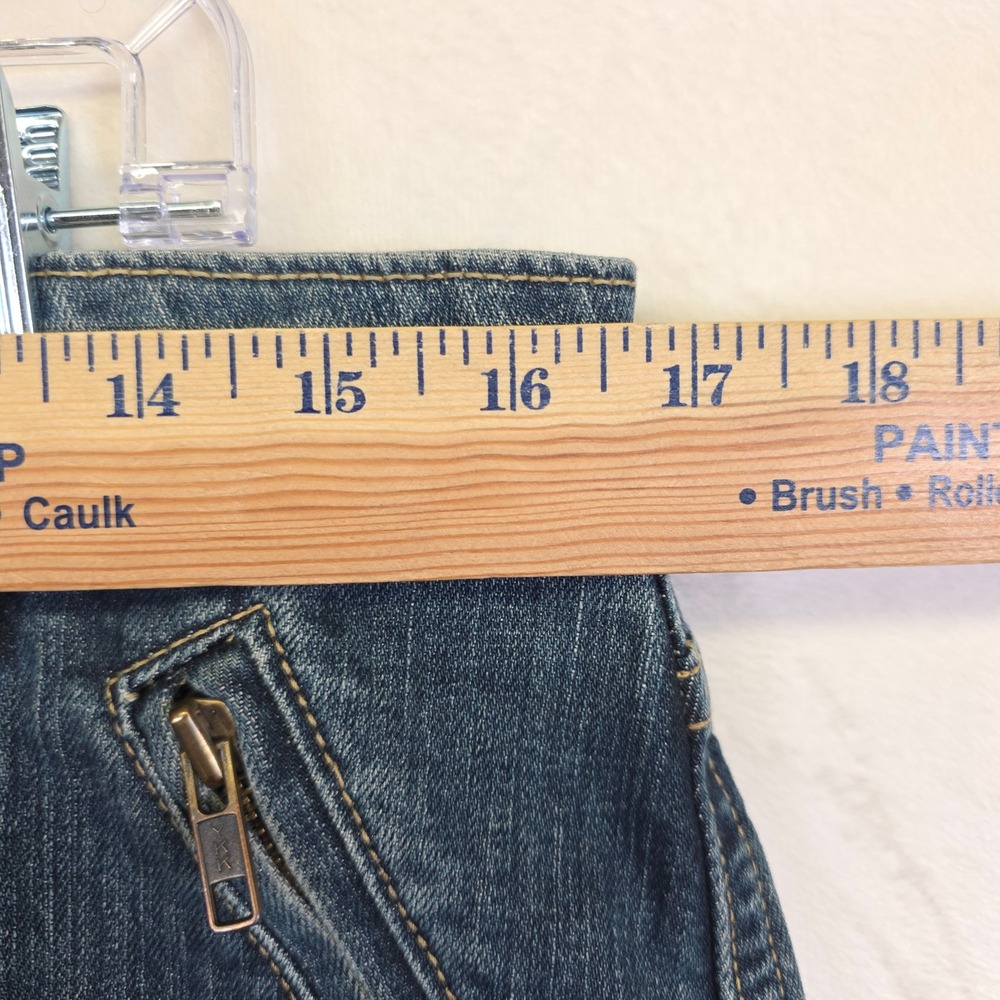 Gap Jeans Denim Skirt Womens 10 Utility Zip Pocket Y2K Casual Festival Coquette - Picture 3 of 14